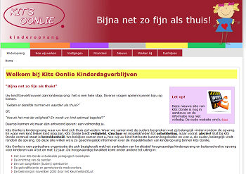 Nieuwe website met extranet voor Kits Oonlie Kinderdagverblijven