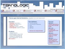 Teknologic, Internet, Solutions, Webdesign, hosting, php, mySql, css, xhtml, javascript met: Teknologic website Teknologic website